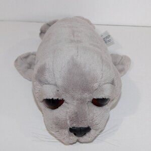 Russ Berrie Lil Peepers Gray Harp Seal BILLOW 11" plush stuffed Big Eyes 96514